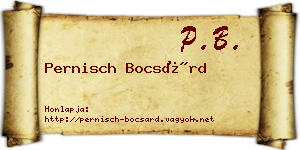 Pernisch Bocsárd névjegykártya